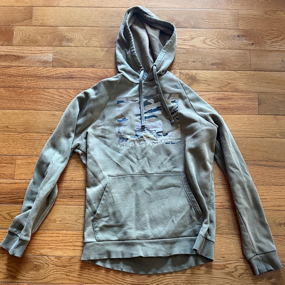 Men's Tan Camouflage Logo Hoodie Sweater